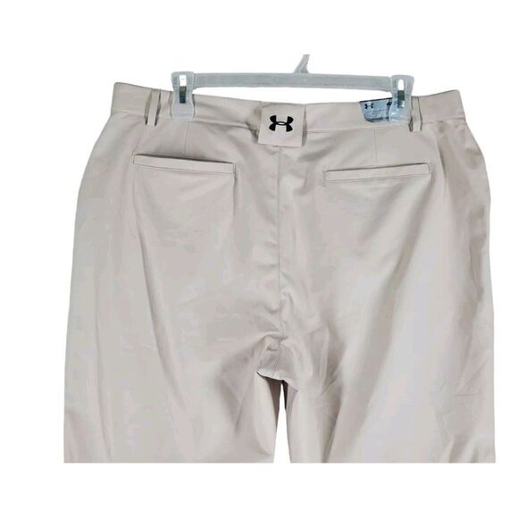 Under Armour Team Sideline Pants Chino Mens 40 Beige Khaki Loose Fit Unhemmed - Picture 7 of 13